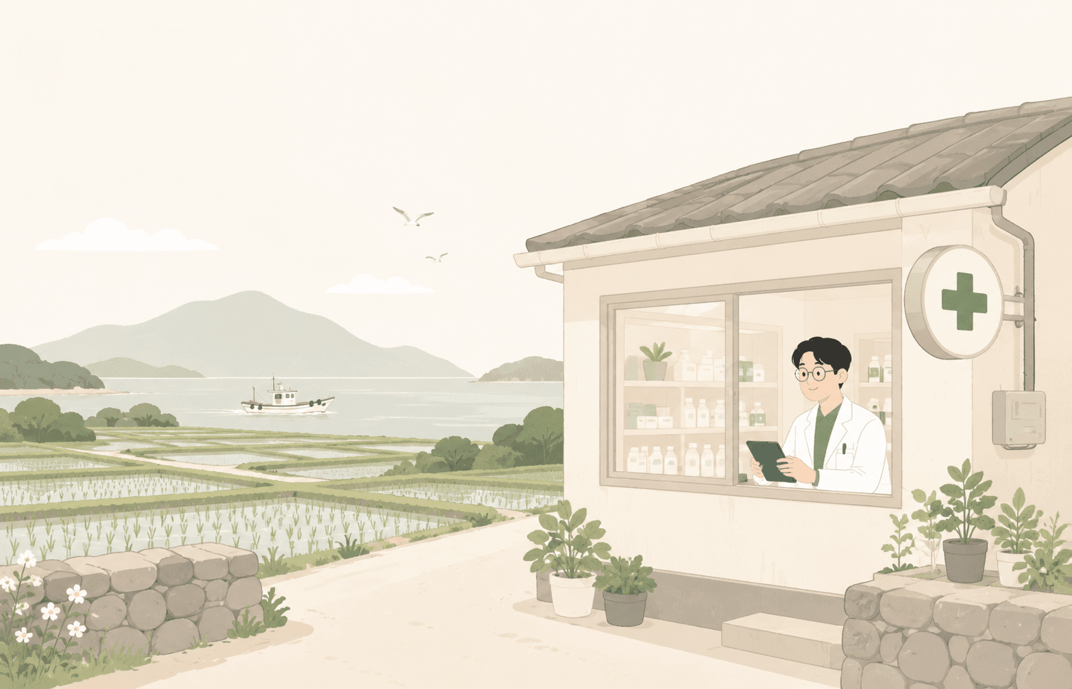 분업외지역 약국 풍경